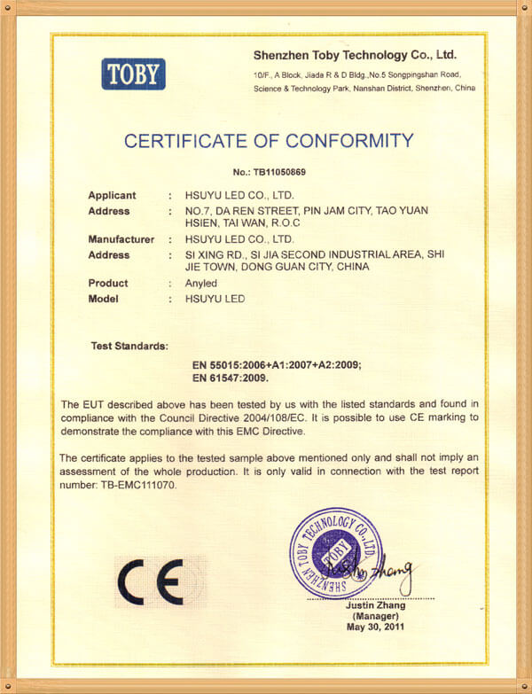 LED pixel module with CE
