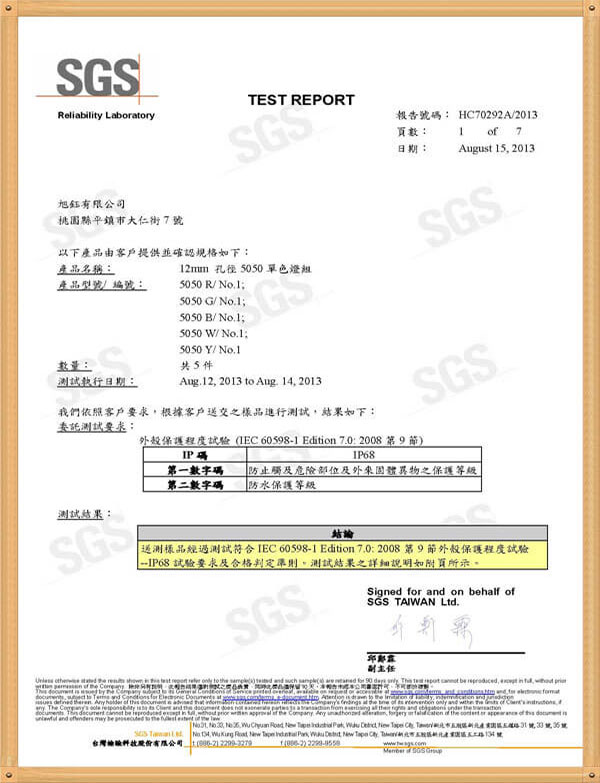 LED pixel module with SGS
