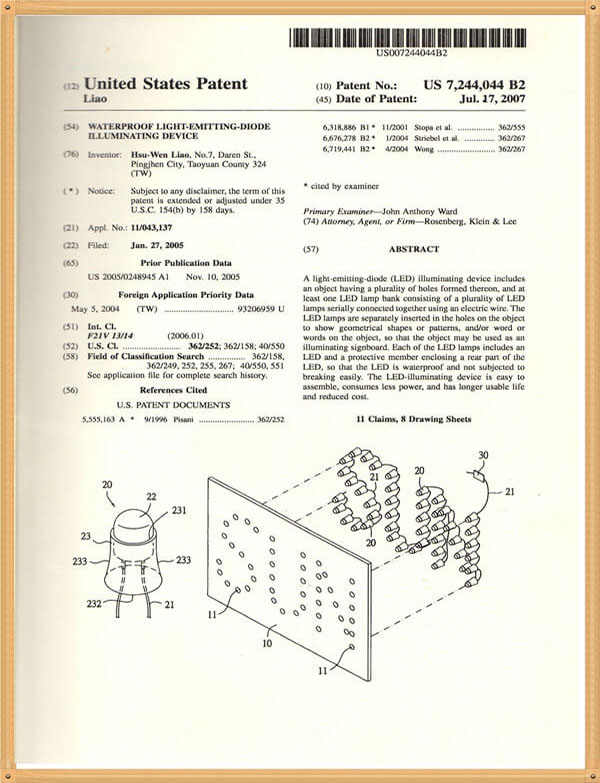 LED pixel module with USA Patent